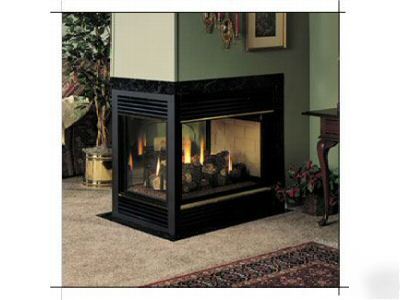 Gas fmi direct vent peninsula fireplace natural/propane