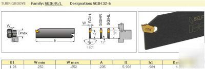 Iscar sgih-32-6 indexable toolholder 