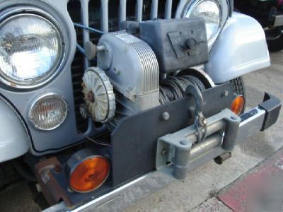 Jeep cj factory oem warn 8274 winch and mount plate