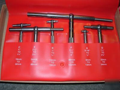 New starrett S579HZ 6PC set hole gages, in pack 