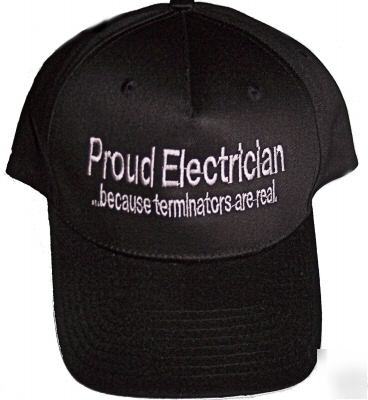 Proud electrician cap hat .embroidered unique gift