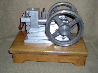 Model of antique hit & miss flywheel engine miniature