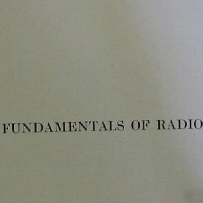 Rare 1938 fundamentals of radio terman nice no 