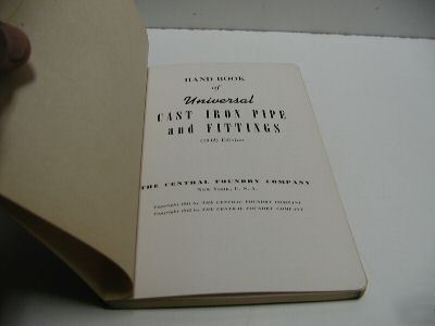 Universal cast iron pipe manual 1942 central foundry c