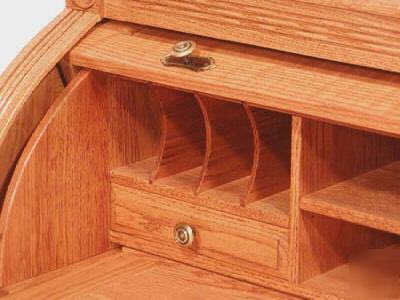 Amish made oak cylinder desk