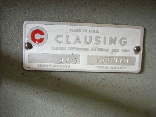 Clausing drill press 1793 - variable speed