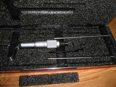 Starrett no. 440 depth micrometer, 0-3 inches, bnicase