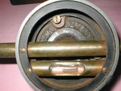 Vintage bostrom's no. 2 surveying level brass wood box