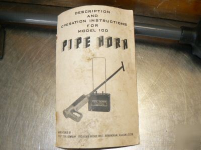 Vintage pipe horn model 100 utility tool test unit nice