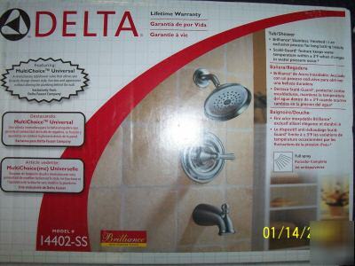  delta shower faucet stainless stell 14402-ss 