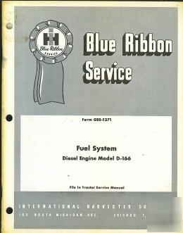  ih 1961 tractor service manual-fuel system, d-166