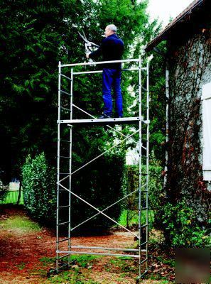 5M working height diy scaffold tower with 4 outriggers