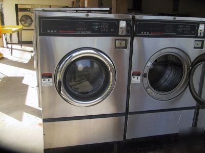 7 continental and 2 speed queen commercial washers 