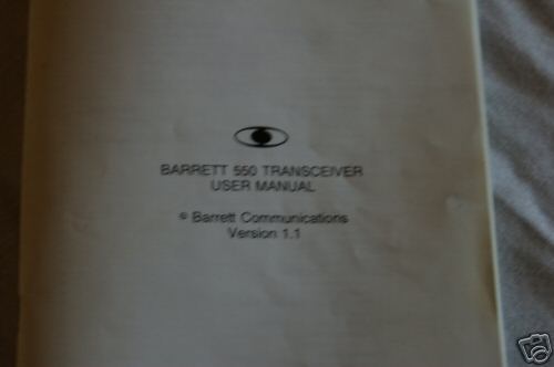 Barrett 550 hf transceiver 1.6 to 30 mhz ham-marine 