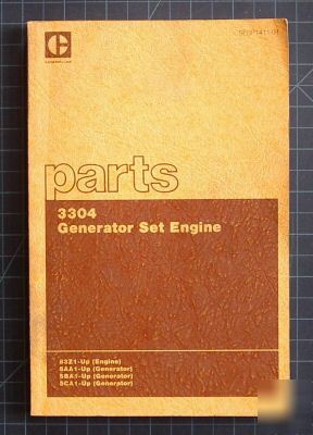 Cat caterpillar 3304 generator set parts manual book
