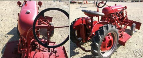 Farmall cub tractor lawn mower + snow plow front blade