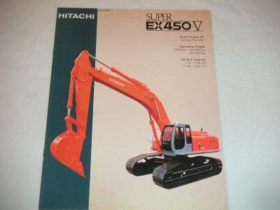 Hitachi model EX450-v hydraulic excavcator brochure 