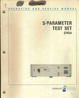 Manual for hp s-parameter test set 8745A