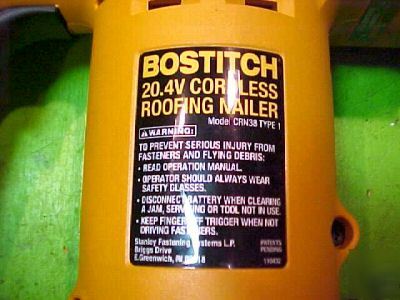 New bostitch tools cordless roofing nail gun CRN38K 
