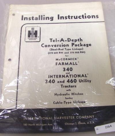 Farmall international 340 460 conversion package manual