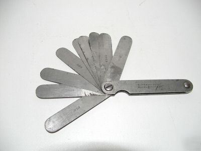 Feeler gauge 9 blades [ brown & sharpe mfg.co ] #642