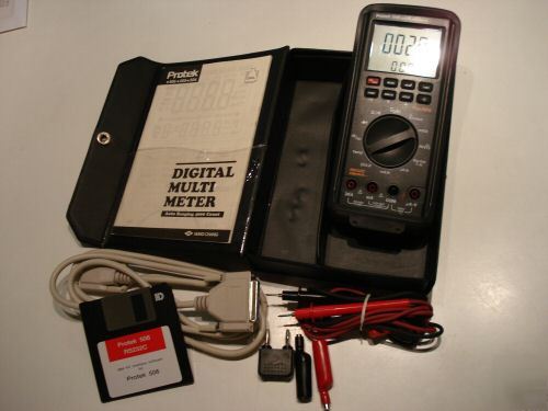 Protek 506 digital multimeter w/ case and accessories