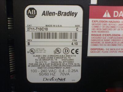 Allen bradley panelview 1000 2711-T10C10 excellent cond