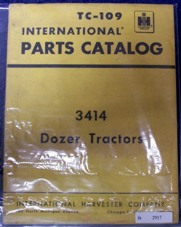 International 3414 dozer tractor parts manual 1965