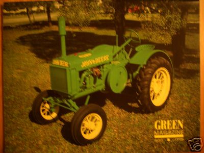 John deere early styled model b tractor green magazine