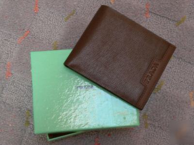 New prada brand leather wallet