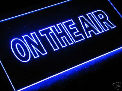 On the air neon sign light display radio stations J013