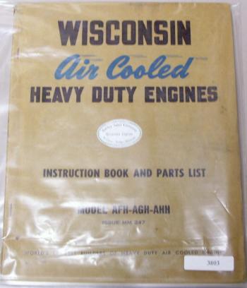 Wisconsin afh agh ahh heavy duty engine parts manual