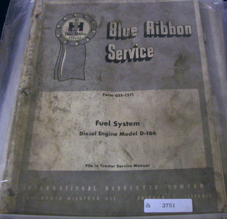Ih international D166 engine fuel system service manual