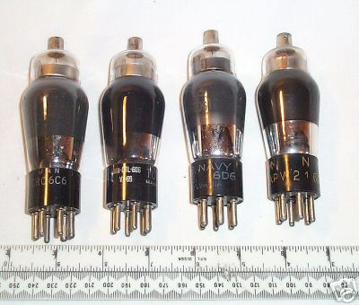 4 off - vintage national hro hf receiver - valves tubes