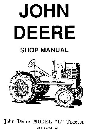 John deere model l - la - li - y - 62 service manual
