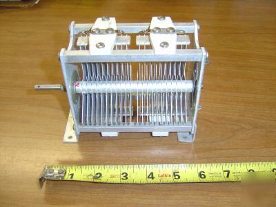 Large 2 section variable capacitor for plate tank 