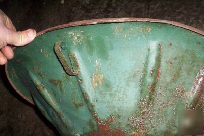 Oliver hg crawler seat vintage metal seat deep pan 