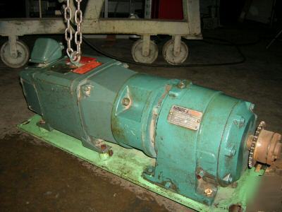 Reliance dc motor 3 hp 1750 tenv +helical speed reducer