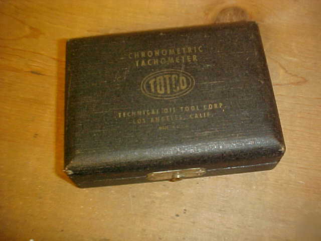 Vintage totco chronometric tachometer - in case - 