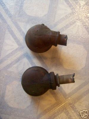  two old antique cast iron windmill water cups / tool 