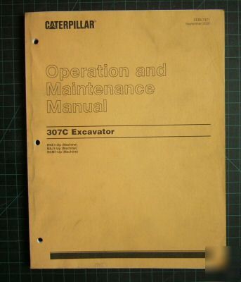 Cat caterpillar 307C operation & maintenance manual