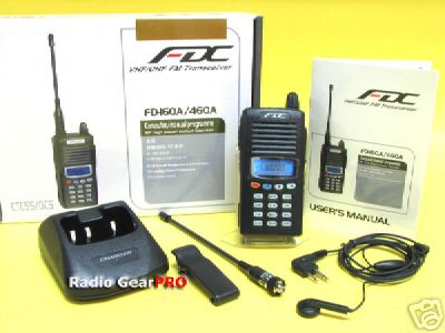 Fdc fd-460A uhf 400-470MHZ radio + earpiece/mic FD460A 