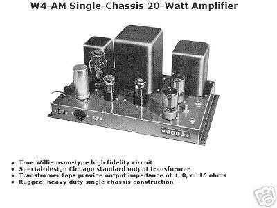 Heathkit W4AM-single-chassis 20-watt amplifier