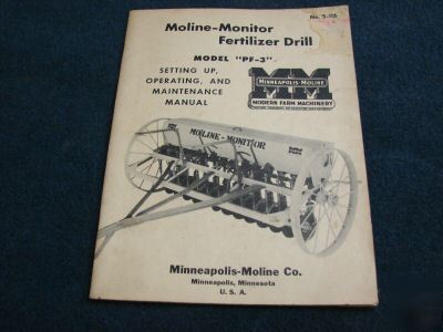 Minneapolis moline monitor fertilizer drill man. #s-116
