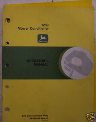 John deere 1209 mower conditioner operators manual