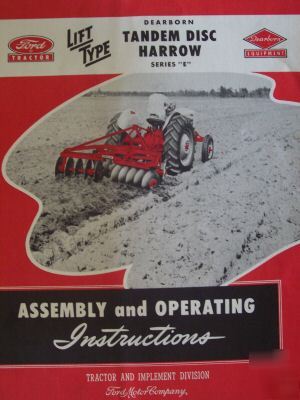 1955 ford-dearborn series e disc harrow operator manual