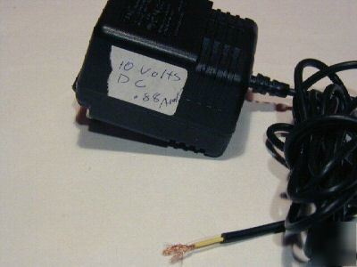 Ac power supply adapter 10 volts dc 880MA striped end