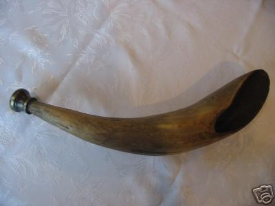 Antique farm animal medicine throat horn,