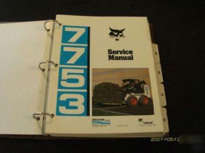 Bobcat 7753 skidsteer loader service manual