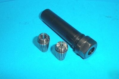 Er 16 collet chuck extension with (2)two ER16 collets